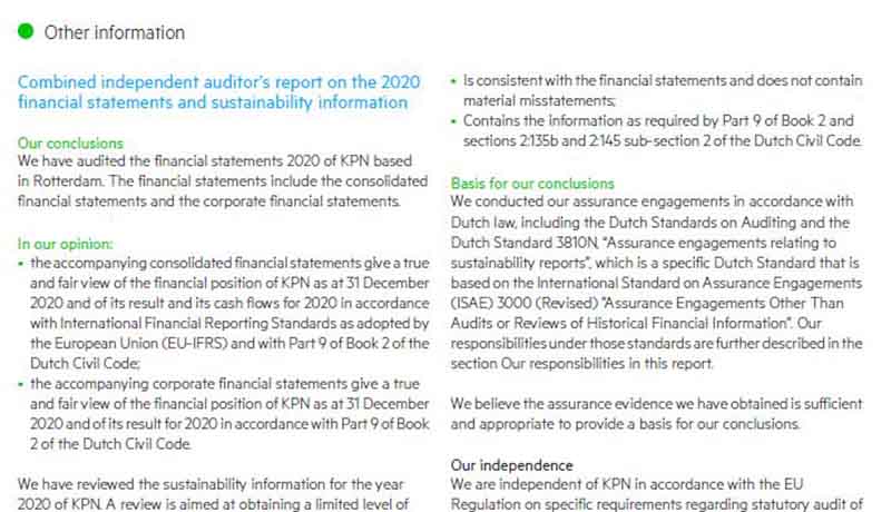 Reference Document 4: KPN Combined Independent Auditor’s Report 2020